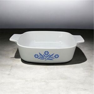 Corning Ware Cook Ware Blue Corn Flower 1 Qt A-1-B Small Casserole Dish No Lid
